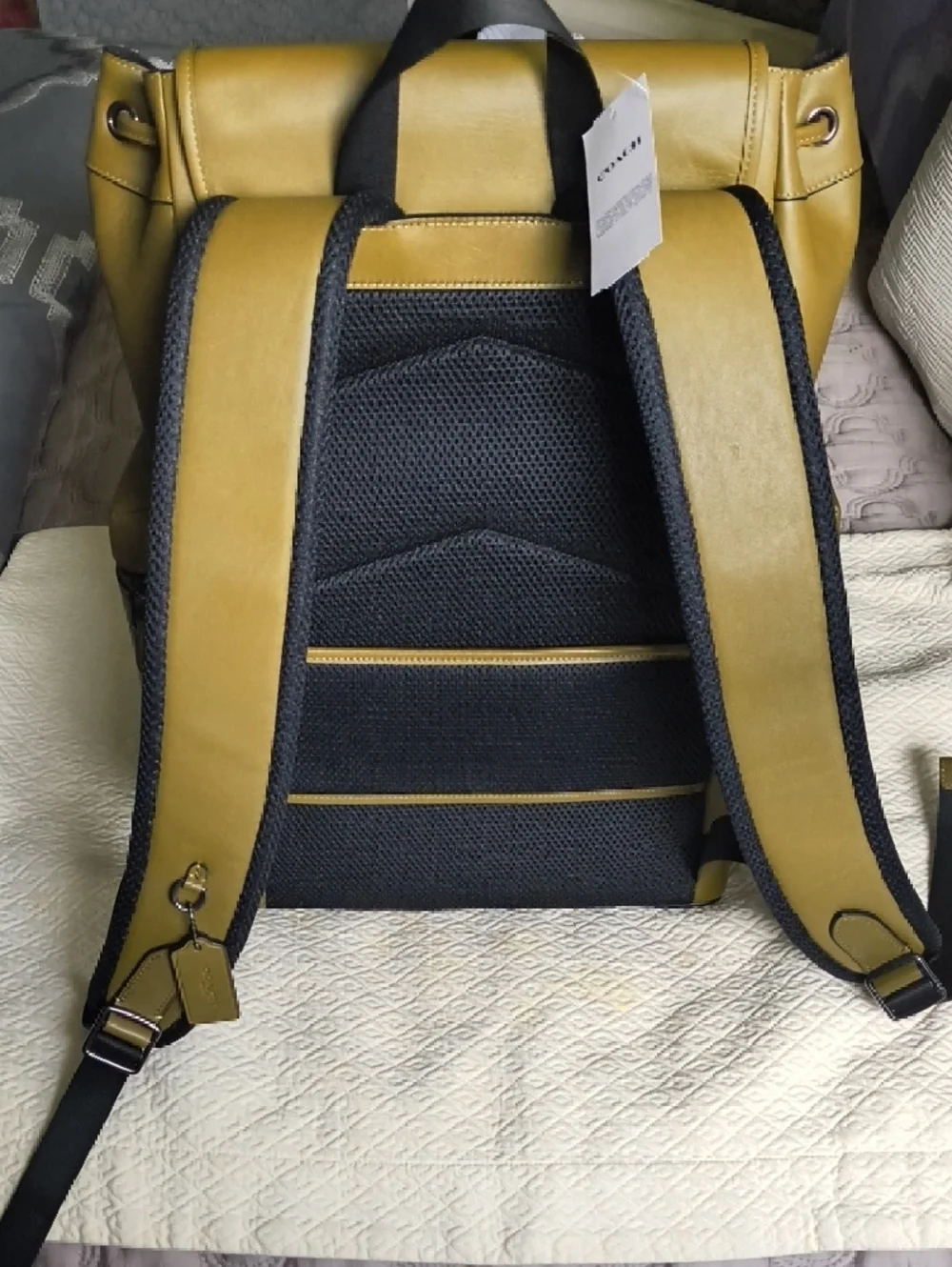 Coach Sprint Backpack smooth leather/Gunmetal/Green